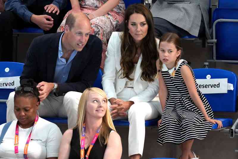 William y Kate con la princesa Charlotte en los Juegos de la Commonwealth en Birmingham en 2022